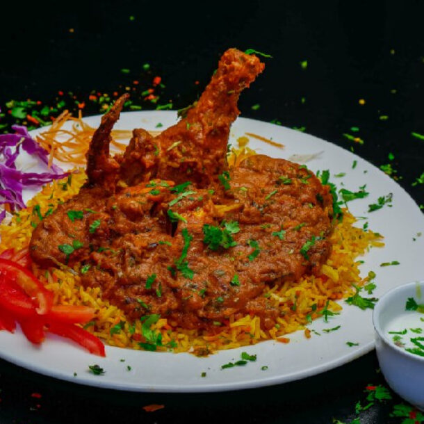 fried rice and chicken